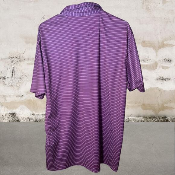 Greg Norman Collection ML75 Stripe Men's Polo Shirt Red Size Large - Picture 3 of 6